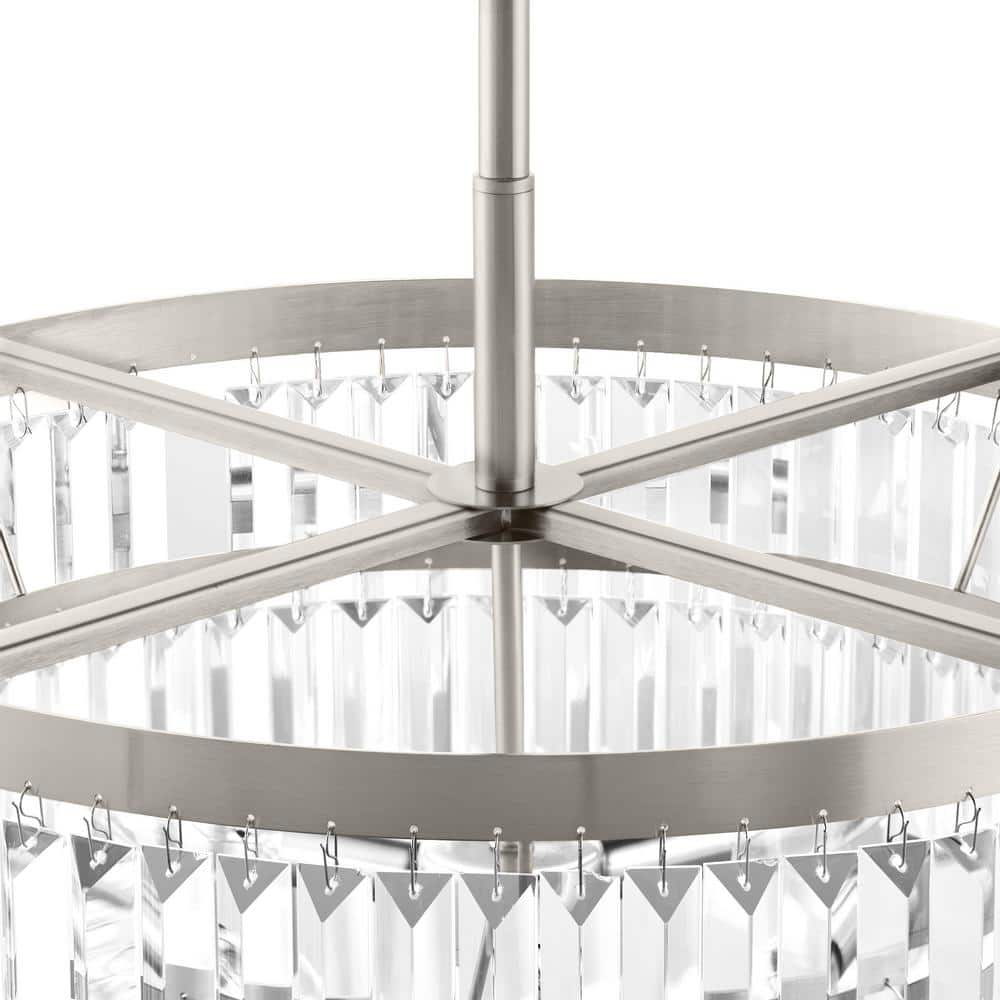 Winthrop 3-Light Modern Brushed Nickel Chandelier Light Fixture - $175