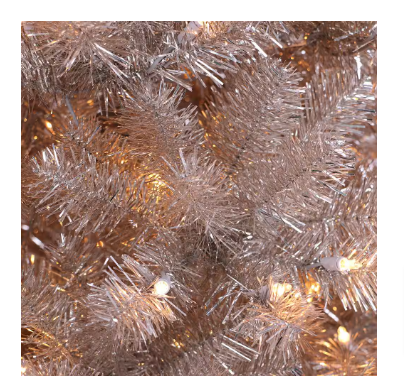 Puleo International 7.5 ft. Pre-Lit Rose Gold Artificial Christmas Tree - $170