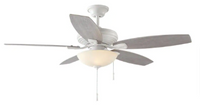 Hampton Bay North Pond 52 in. Indoor/Outdoor LED Matte White Ceiling Fan - $70