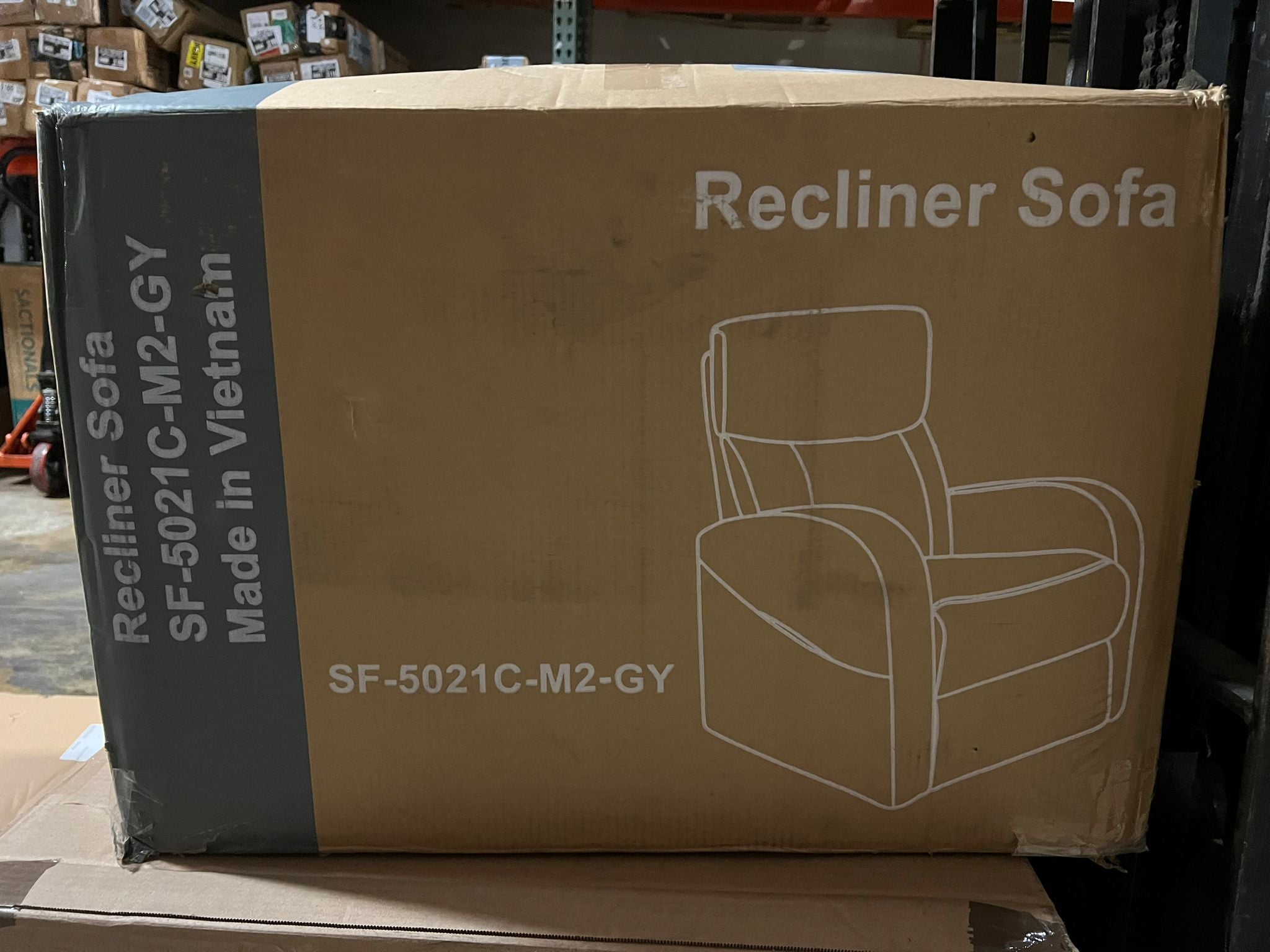 Sweetcrispy Recliner Chair for Adults, Massage Fabric Small Recliner (Grey) - $80