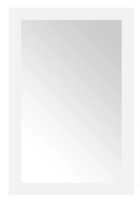 Sassy 36 in. W x 24 in. H Framed Rectangular Bathroom Vanity Mirror in White - $75