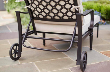 Hampton Bay Laurel Oaks Black Steel Outdoor Patio Chaise Lounge