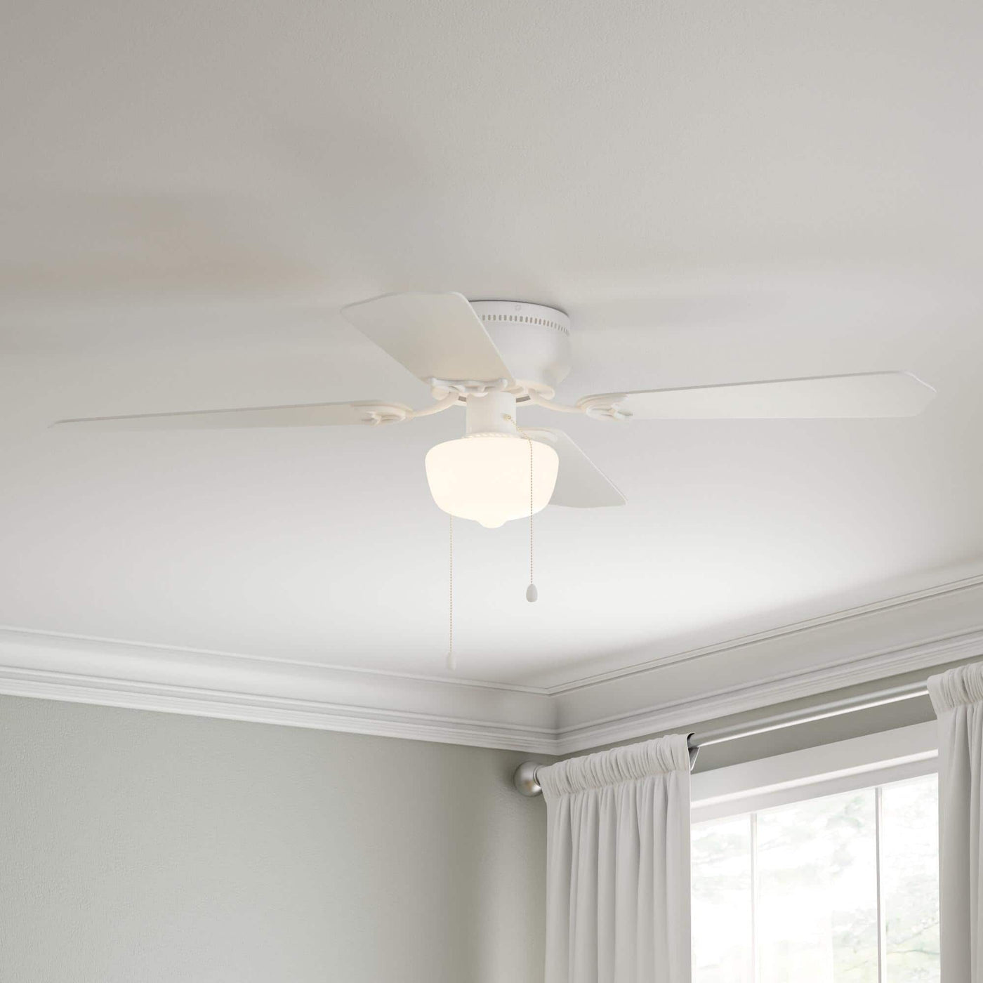 Littleton 42 in. LED Indoor White Ceiling Fan with Light Kit - $25
