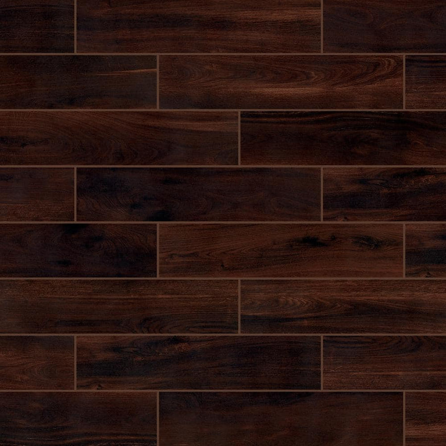 Beautiful Wood Cherry 8 in. x 36 in. Porcelain Floor and Wall Tile (196 sq. ft.) - $245