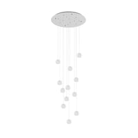 aiwen 12-Light Modern Chrome Spiral Crystal Raindrop Chandelier - $120
