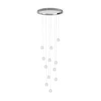 aiwen 12-Light Modern Chrome Spiral Crystal Raindrop Chandelier - $120