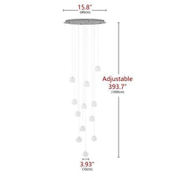 aiwen 12-Light Modern Chrome Spiral Crystal Raindrop Chandelier - $120
