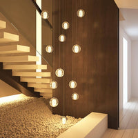 aiwen 12-Light Modern Chrome Spiral Crystal Raindrop Chandelier - $120