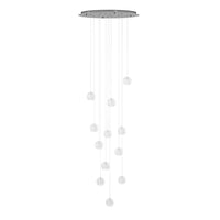 aiwen 12-Light Modern Chrome Spiral Crystal Raindrop Chandelier - $120