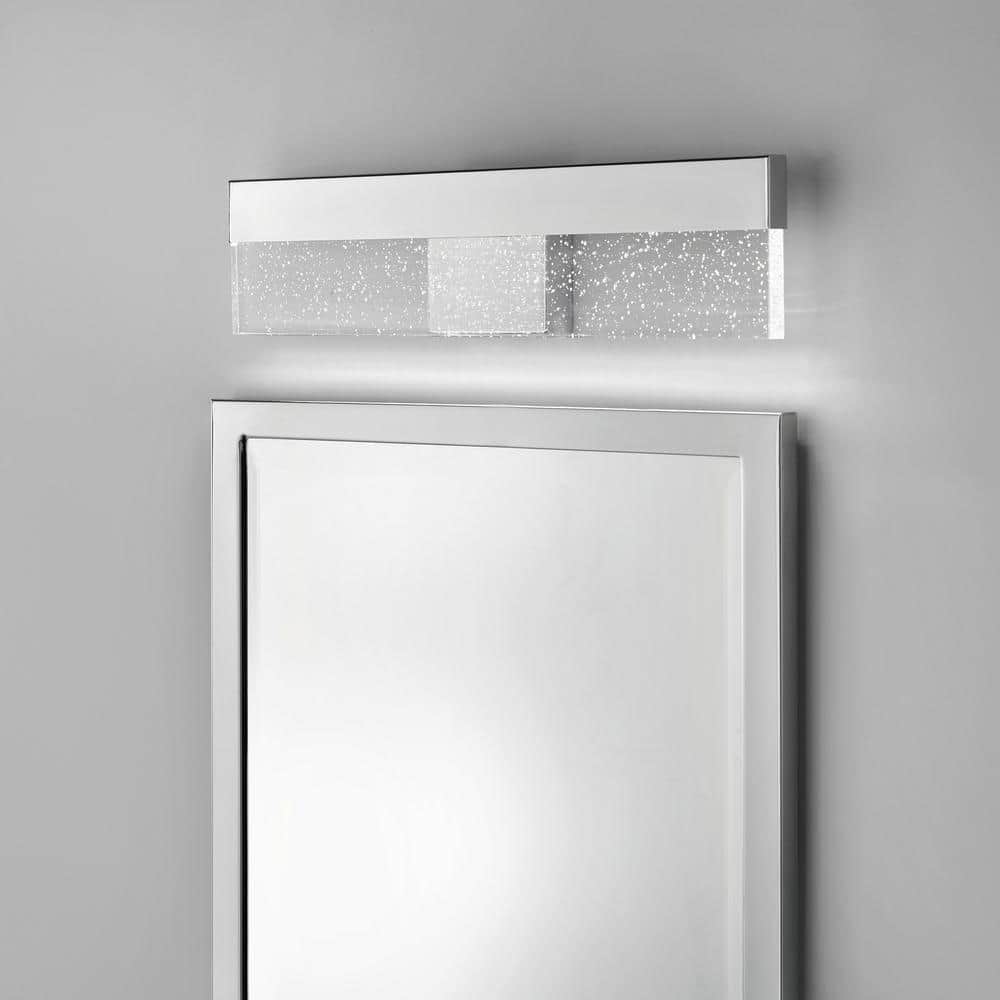 Havelock 22.7 in. 1-Light Chrome Integrated LED Bathroom Vanity Light Bar - $80