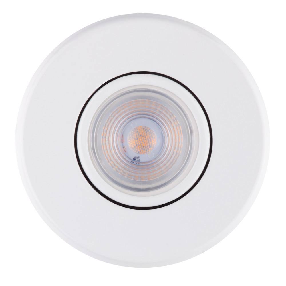 3 in. White LED Swivel Round New Construction Remodel Recessed Lighting Kit (6-Pack) - $50