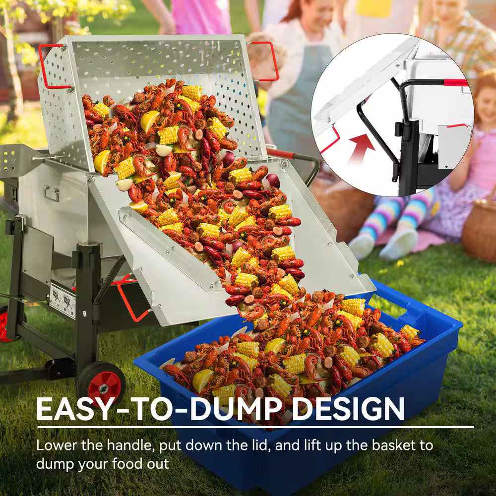 CreoleFeast 150 Qt. Double Sack Crawfish Boiler Outdoor Stove Propane Gas Grill Cooker - $450