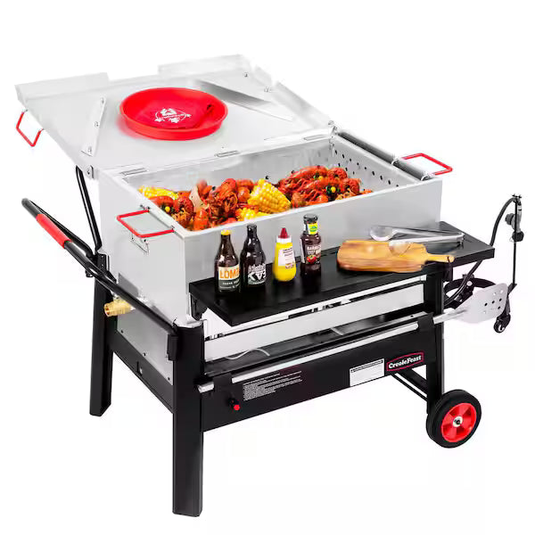 CreoleFeast 150 Qt. Double Sack Crawfish Boiler Outdoor Stove Propane Gas Grill Cooker - $450