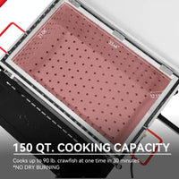 CreoleFeast 150 Qt. Double Sack Crawfish Boiler Outdoor Stove Propane Gas Grill Cooker - $450