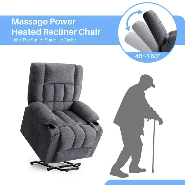 Simenmax Recliner Chair with Massage and Heating, Home Theater Seating - $125