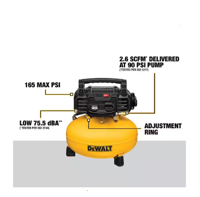 DEWALT 6 Gal. 165 PSI Electric Pancake Air Compressor (Out of Box) - $125