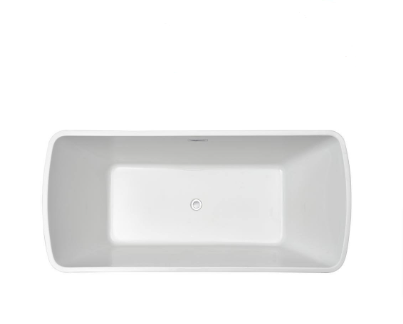 Streamline 66.9 in. Acrylic Flatbottom Non-Whirlpool Bathtub in Glossy White - $370