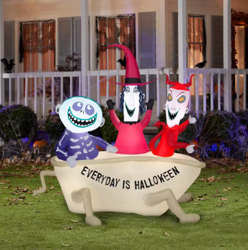 Halloween Airblown Inflatable-Lock Shock and Barrel in Tub-LG Scene-Disney - $85