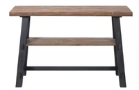 Adam 48 in. Brown/Black Standard Rectangle Wood Console Table with Shelf - $140