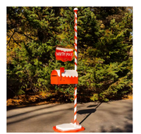 Zaer Ltd. International 72 in. Tall North Pole Mailbox with Candy Cane Stand - $200