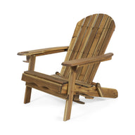 Noble House Lissette Natural Foldable Wood Adirondack Chair - $65