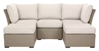 StyleWell Salisbury 5-Piece Outdoor Sectional with Natural Frame Finish - $540