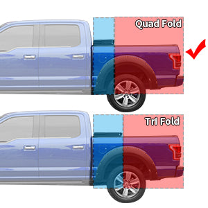 5.6Ft Soft Quad Fold Truck Bed Tonneau Cover 2009-2024 Dodge Ram 1500 w/o Ram Box - $150