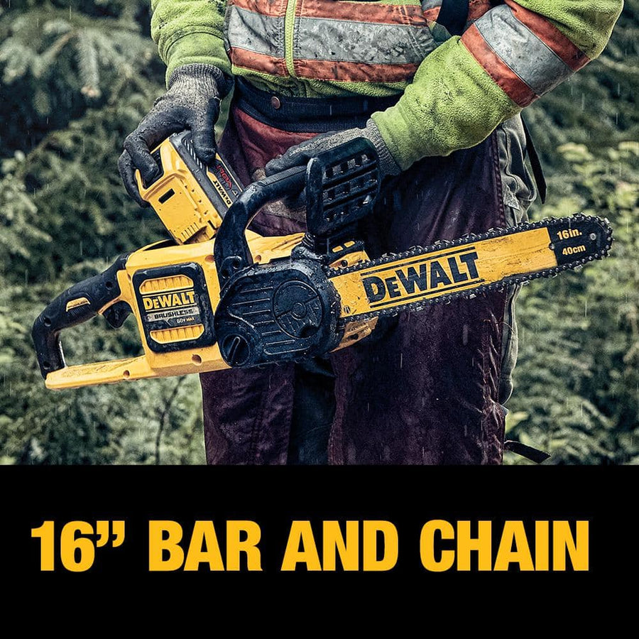 DEWALT 60V MAX 16in. Brushless Battery Powered Chainsaw, Tool Only - $195