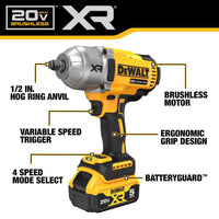 DEWALT 20V MAX Lithium-Ion Cordless 1/2 in. Impact Wrench Kit - $280
