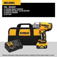 DEWALT 20V MAX Lithium-Ion Cordless 1/2 in. Impact Wrench Kit - $280