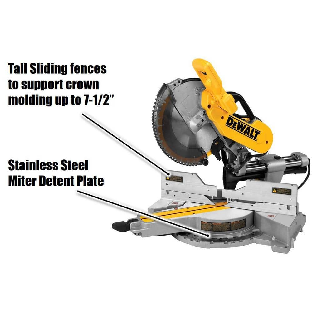 DEWALT 15Amp Corded 12in Double Bevel Sliding Compound MiterSaw