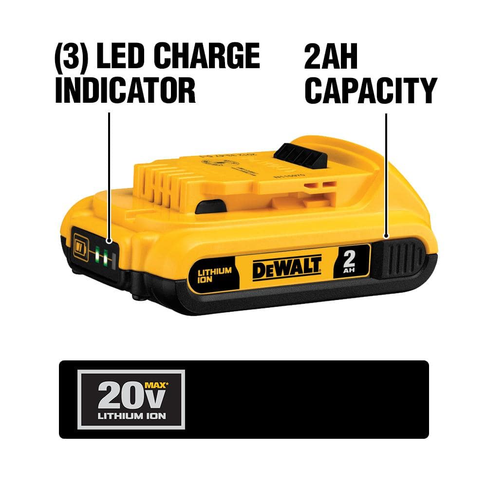 20V MAX Compact Lithium-Ion 2.0Ah Battery Pack (Includes Charger) - $65