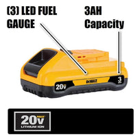 20V MAX Compact Lithium-Ion 3.0Ah Battery Pack (Includes charger) - $85