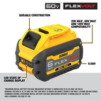 FLEXVOLT 20V/60V MAX Lithium-Ion 6.0Ah Battery Pack (Charger Included) - $170