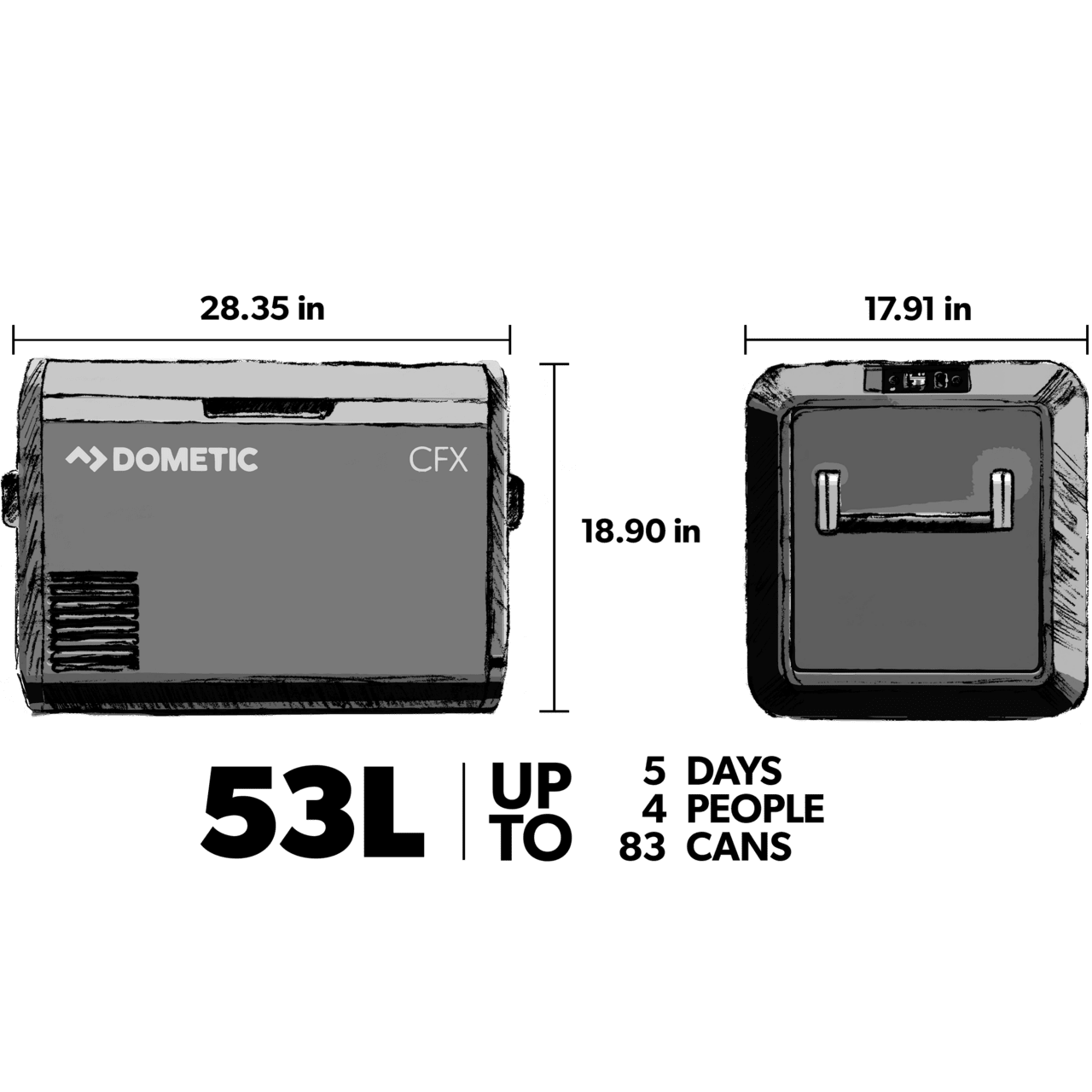 Dometic CFX3 55IM Ice Maker Powered 12 Volt Cooler, 53L - $650