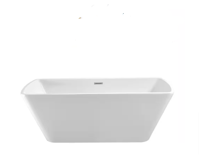 Streamline 66.9 in. Acrylic Flatbottom Non-Whirlpool Bathtub in Glossy White - $370