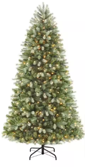 Home Accents Holiday 7.5 ft Hogan Fir Pre-Lit LED Artificial Christmas Tree - $120