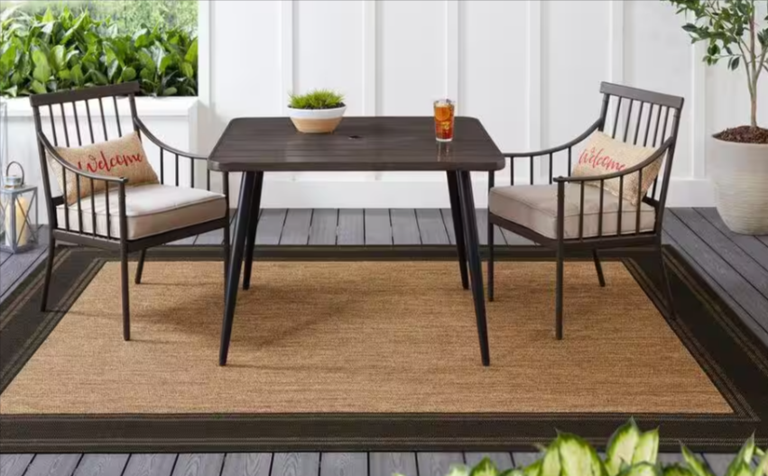 Mix and Match 42 in. Faux Wood Outdoor Dining Table-$50