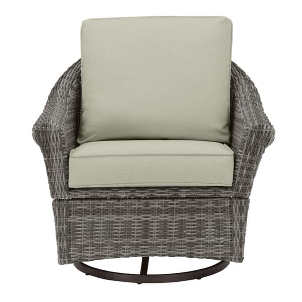 Hampton Bay Chasewood Brown Glider Wicker Outdoor Patio Stationary Chair - $180