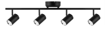 Crosshaven 2.6 ft. 4-Light Black Integrated LED Fixed Track Ceiling Lighting Kit - $80