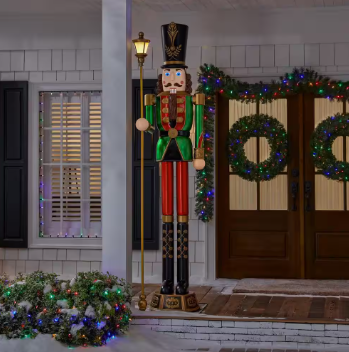 Home Accents Holiday 8 ft. Giant-Sized Lantern Nutcracker with LifeEyes LCD Eyes - $250
