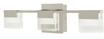 VICINO 3-Light Brushed Nickel Integrated LED Bathroom Vanity Light Bar - $100