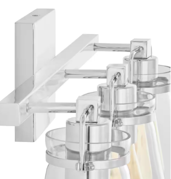 Home Decorators Collection Stonedale 20 in. 3-Light Chrome Vanity Light - $70