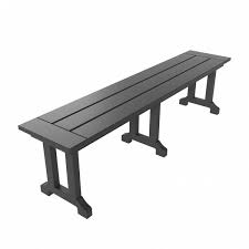 Hayes Gray 65 in. HDPE Plastic Trestle Outdoor Dining Bench - $125