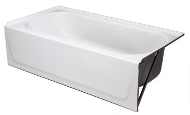Aloha 60 in. x 30 in. Soaking Bathtub with Right Drain in White - $120