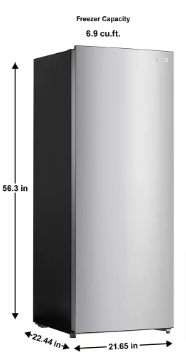 Vissani 7 cu. ft. Convertible Upright Freezer Refrigerator