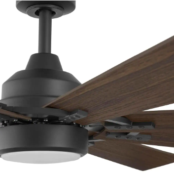 Makenna 60 in. White Color Changing Integrated Outdoor LED Matte Black Ceiling Fan - $170