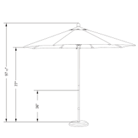 California Umbrella Grove Series Patio Umbrella, 7 1/2 ft. Octagonal, Color Tuscan -  $165