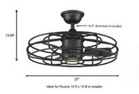 Heritage Point 25 in. Integrated LED Indoor/Outdoor Gold Ceiling Fan - $115