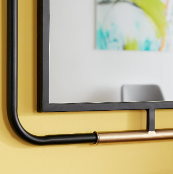 StyleWell Medium Rectangle Black & Gold Modern Accent Mirror - $70